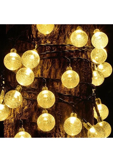 Technosmart 50 Ledli 8 Modlu Solar Kristal Top Bahçe Aydınlatma