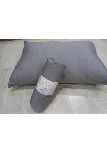 Üntaş Life Lastikli Tek Kişilik Çarşaf + Yastık Kılıfı 1 Adet Düz Gri - Ecdüzgriçarşf