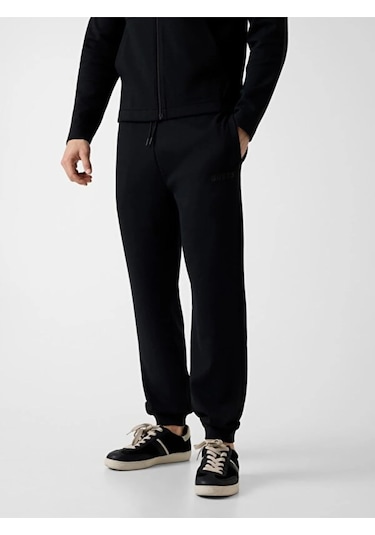 Guess Romolo Erkek Aktif Scuba Jogger Fit Eşofman Altı Siyah