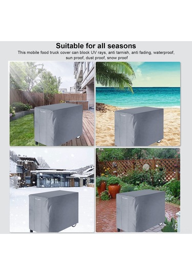 Yaozixa Mobil Mutfak Arabası Koruması 420d Gümüş Kaplama Oxford Kumaşı - Su Geçirmez, Güneş Engeli, Toz Ve Karlardan Koruma - Çekmeceli Ve Kanca Tasarımı İle Outdoor Barbekü Mangal Koruması Çok Renkli