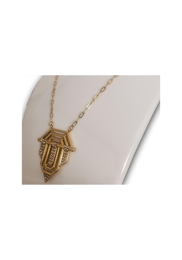 Uzel  Sarı Gold İhtişamın Gücün ve Özgüvenin Simgesi Kolye