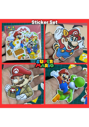 Super Mario Sticker Set 20 Parça