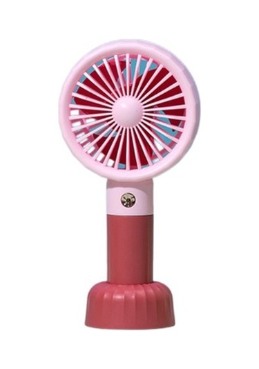 2600 Mah Plastik El Fan, Öğrenci Yurtları Için Şarj Edilebilir Basit Taşınabilir Rüzgar Fanı Yk8e6f Pembe