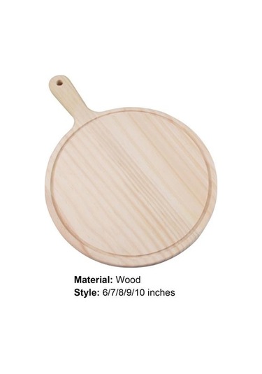 Kullanışlı Pizza Ahşap Anti Kürek Tahtası Doğal 6inch