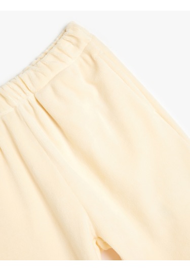 Koton Basic Jogger Eşofman Altı Beli Lastikli Ekru 5wkg40096ak Ekru