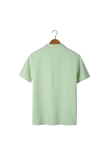 Erkek Mint Yeşil Slim Fit Polo Yaka T-shirt Mint Yeşil