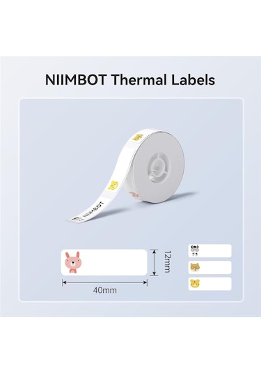 Nıımbot T12-40-160ZOO Beyaz-Renkli 12X40 MM Termal Etiket