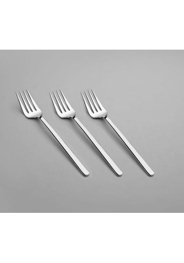 Nehir Sofia Sade Yemek Çatalı 12'li Gri