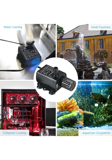 Decdeal Ultra Sessiz Mini Dc12v 5.5 W Fırçasız Su Pompası