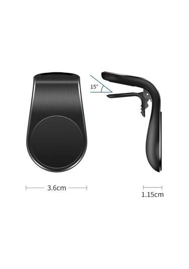 Hobibahçem Havalanndırma Izgarasına Takılabilen Mandallı Mıknatıslı Oto Araç Içi Manyetik Telefon Tutucu Siyah