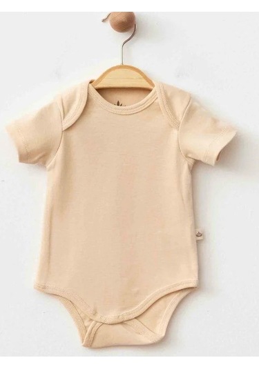Zekids Bebek Organik Pamuklu Kolsuz Çıtçıtlı İkili Body Set-15901 Bej