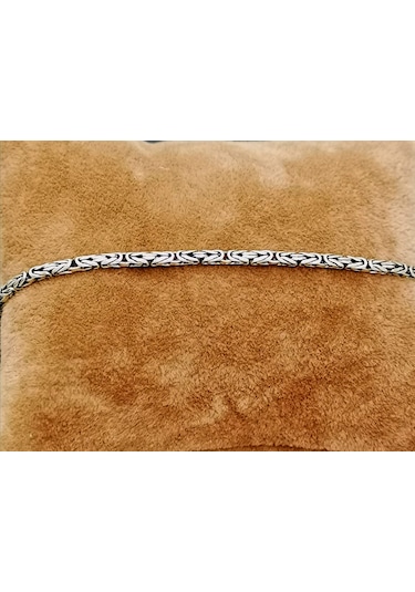 Omar Silver Kral Kare 4Mm Bileklik 20/21Cm 18,30Gr