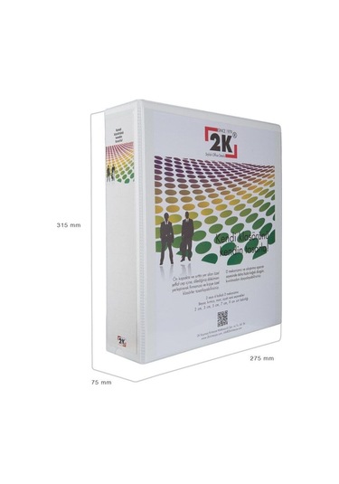 Evrak Sunum Tanıtım Firma Klasörü A4 Pvc 7 Cm 4 Halkalı 520 Yaprak Kapasiteli Ring Binder File 27,5x32 Cm