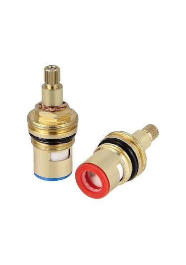 G1/2 Musluk Ek Parçası Pirinç Disk Musluk Sıcak Ve Soğuk Yedek Musluk Seramik Disk Musluklar Banyo Mutfak İçin 2 Adet Diğer