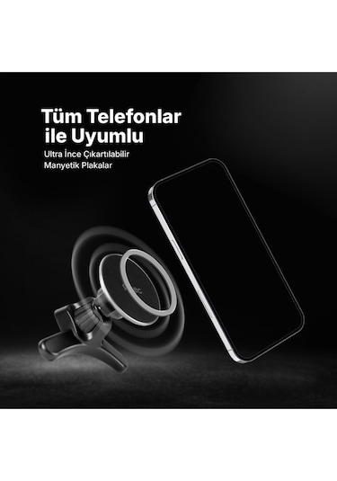 Easydrive Pro M Magsafe Uyumlu Araç İçi Telefon Tutucu 2tt36 Siyah