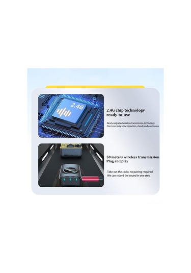 Xindoker 2.4g Kablosuz Mikrofon Seti - 50m Menzilli, Gürültü Önleyici, Şarj Kılıflı, Type-c Uyumlu