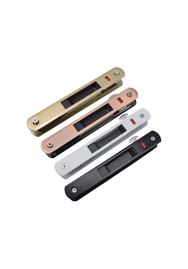 Dayanıklı Sürgülü Kapı Kilidi Kanca Çinko Alaşımlı Pencere Mandalı Dayanıklı Kapı Kolu Kilidi Sürgülü Pencere Color 2 Double Sided Lock