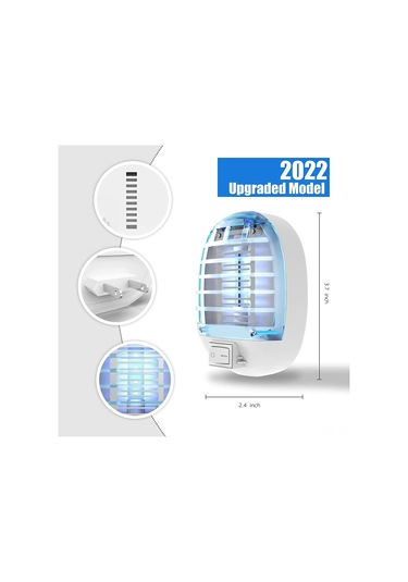 Youmex 20-50 M² Abs Elektrikli Moskit Öldürücü Lambası, 1w Güç, Beyaz/mavi, Ce Rohs Sertifikalı, 2 Adet Hediye Kutusu