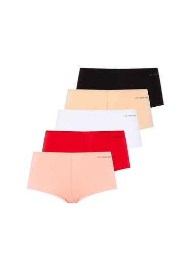 U.S. Polo Assn. Kadın Çok Renkli 5 Li Kıl Lastikli Şort 67004 Çok Renkli