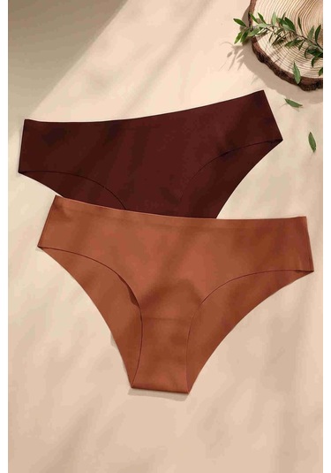 Merry See 5'li Set İz Yapmaz Likralı Dikişsiz Lazer Kesim Bikini Slip Külot Çok Renkli 001