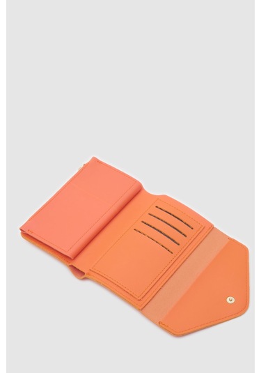 Zarf Detaylı Nakit Ve Bozuk Para Bölmeli Bayan Cüzdan-turuncu Turuncu