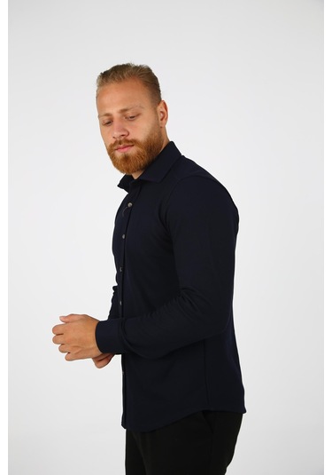 Brango 13346 Erkek Spor Gömlek Lacivert