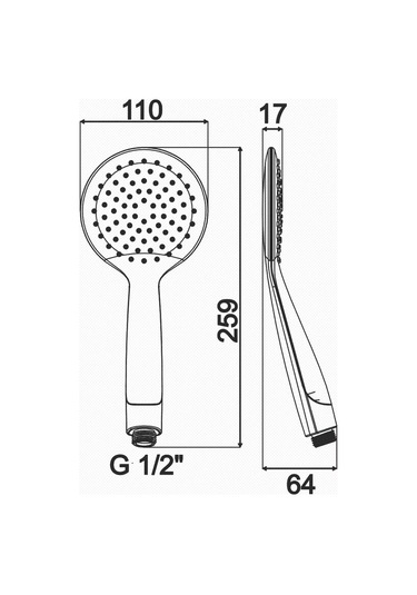 Argo Duş Başlığı, Duş Başlığı Aparatı, Duş Aparatı 179743299 Gri
