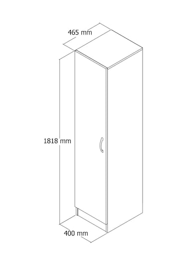 tanmob 1 Kapılı Gardrop Çam- Grd0302