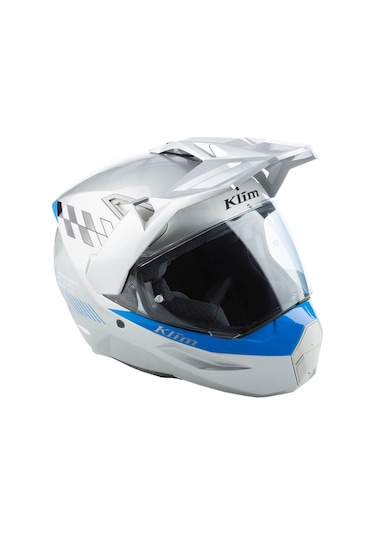 Klim X1 Alpha Carbon Concept Korumalı Adv Motosiklet Kaskı Beyaz Mavi