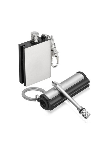 Moveevo Stainless Steel Çakmak Seti Daire + Kare - 2 Adet, Yakıt Gerektirir Yakıt Dahil Değil Çok Renkli