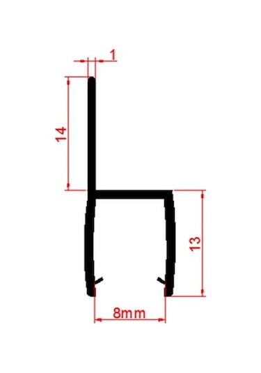 Cam Balkon Pvc Plastik Conta Fitil -200Cm Lik -5 Adet -H 8Mm (428950477)