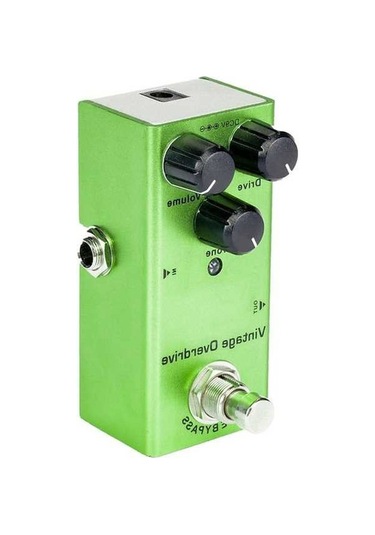 Novahub Alüminyum Gitar Overdrive Pedalı Vintage True Bypass 9.1x3.2cm Yeşil