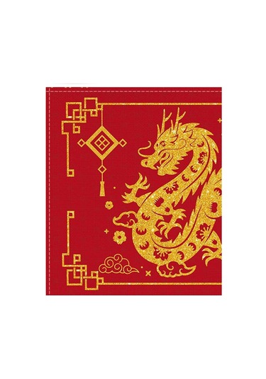Suntek Çin Yeni Yılı Placemats 4 Adet Yer Kızıl-altın Kızıl Altın