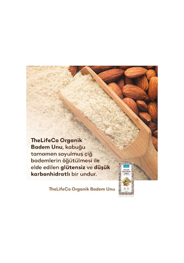 TheLifeCo Organik Badem Unu 2 x 250 G