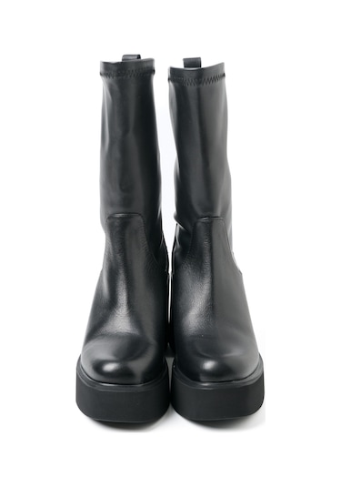 Siyah Streç Çizme Kadın Gtn-20695 John May Sıyah Siyah