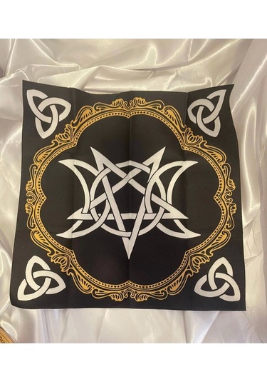 Sunak Örtüsü Rune Semboli Taşları Run Taşları Örtüsü Sunak Nordic Runes Örtüsü Sunağı El İşi Ouija