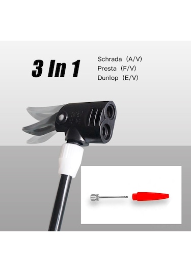 Padalink Bisiklet Pompası Dikey Tip 160 Psı, Hızlı Ve Güvenli Lastik Şişirme, Büyük Manometre, Schrader-presta-dunlop Uyumlu, Çelik Malzeme