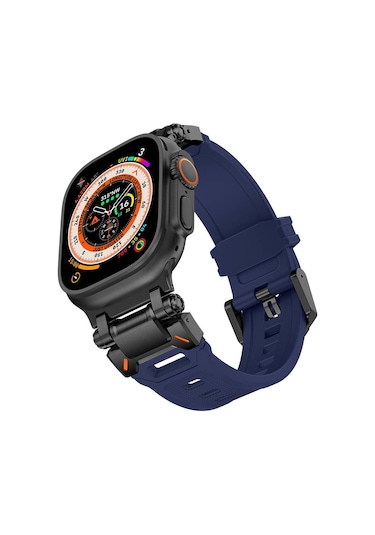 Watch 42mm Krd-101 Titanyum Metal Başlıklı Silikon Kordon