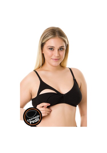 Parlingerie Çıkarılabilir Pedli Emzirme Sütyeni Siyah
