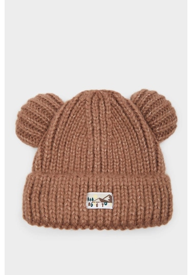 Defacto Erkek Bebek Dokuma Etiketli Triko Bere F0020a525wnbn450 Kahve