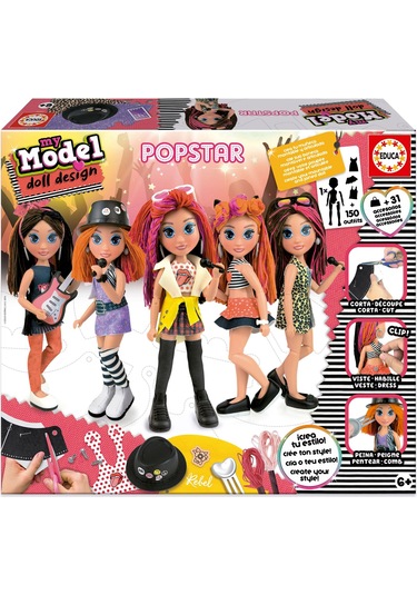 Educa Benim Modelim Popstar Oyuncak Bebek Tasarım Seti - 19203 1 Adet