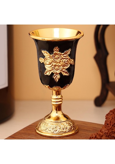 Homyl Avrupa Kadeh Mini Yaratıcı Vintage Şarap Kadehi Siyah Siyah