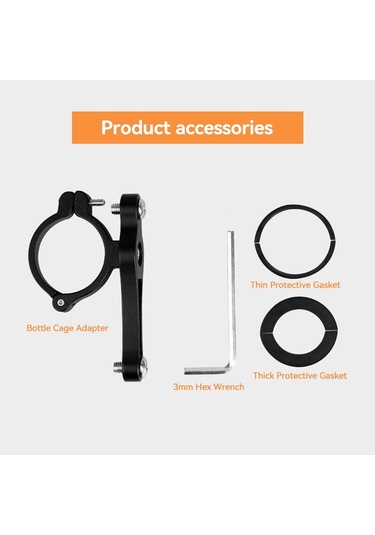 Gümüş Ayarlanabilir Bisiklet Şişe Kafesi Adaptörü Alüminyum Alaşımlı Bisiklet Su Şişesi Kafesi Tutucu Montaj Adaptörü Gümüş