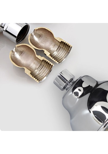 Shineyee 4 İnç G1/2 Bağlantıklı 5 Fonksiyonlu Yüksek Basınçlı Duş Başlığı - Anti-tıkanıklık Nozzleli, Su Tasarruflu, Chrome Finish Diğer