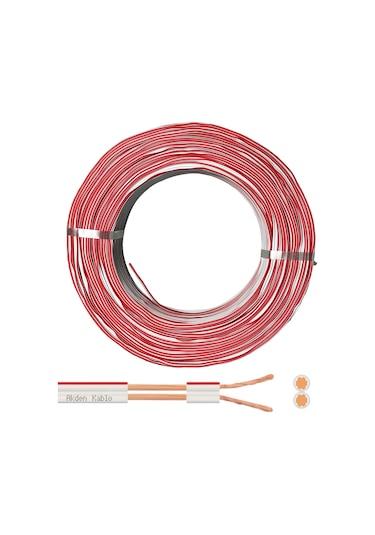 Elektrik Kablosu Kordon 2X0.75mm Beyaz 100Mt