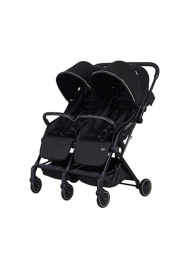Prego 2236 London İkiz Bebek Arabası - Siyah