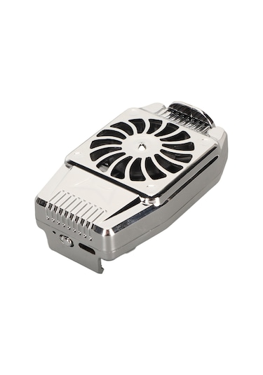 Yaozixa H15 Gümüş Şarjlı Telefon Soğutucu: 25 C Sıcaklık Düşürme, Sürekli Rüzgar, Sessiz Motor, Gerekli Tüm Telefonlar İçin Uyumlu, 300mah Batarya İle Turbin Soğutma Teknolojisi