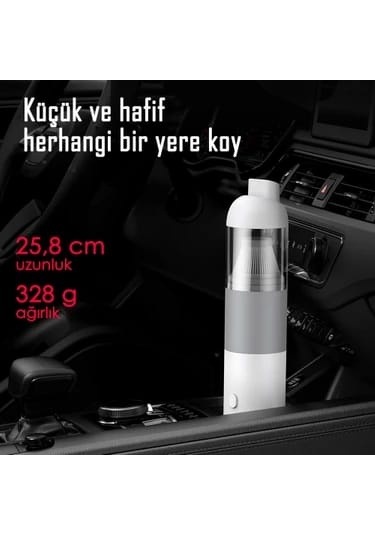 Araç İçi Süpürgesi Yedek Uçlu İki Kademeli 120w