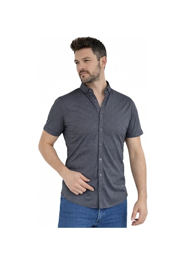 Baglan Erkek Dügmeli Polo Yaka Tişört R4310 Bgl-st02771 Füme