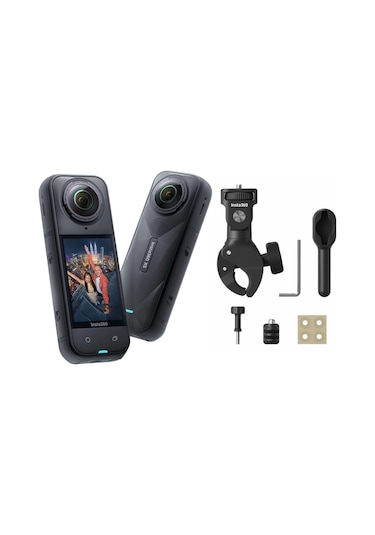 Insta360 X5 Aksiyon Kamerası - Motosiklet Kiti Heavy 1 Tb Micro Sd